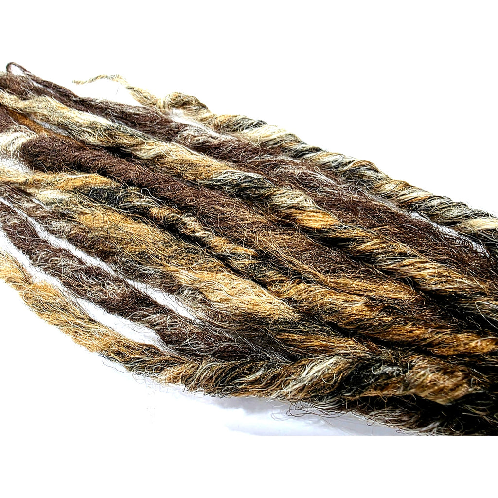 10 SE Single Ended Brown Blonde Natural Style Dreads Dreadlocks Hair Extensions