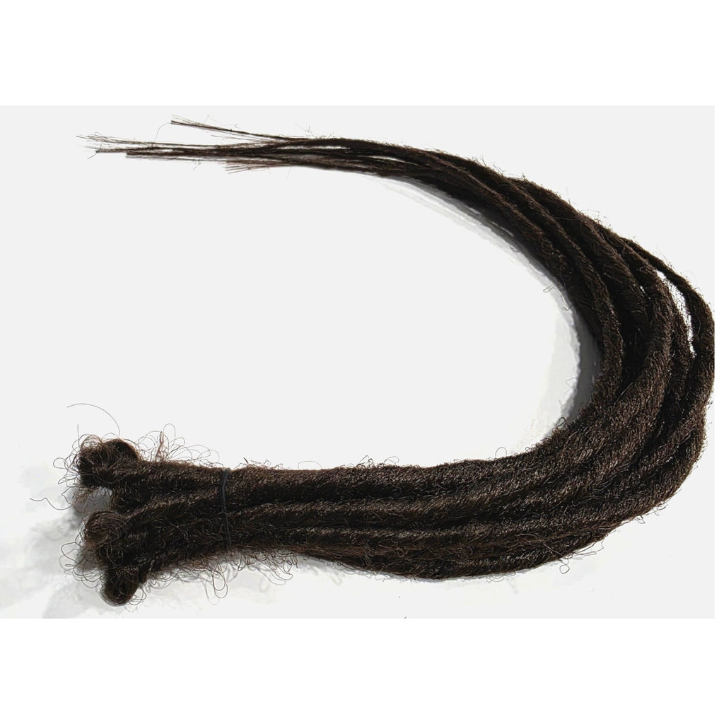 10 SE Single Ended Dark Brown Synthetic Dreads Dreadlock Hair Extensions