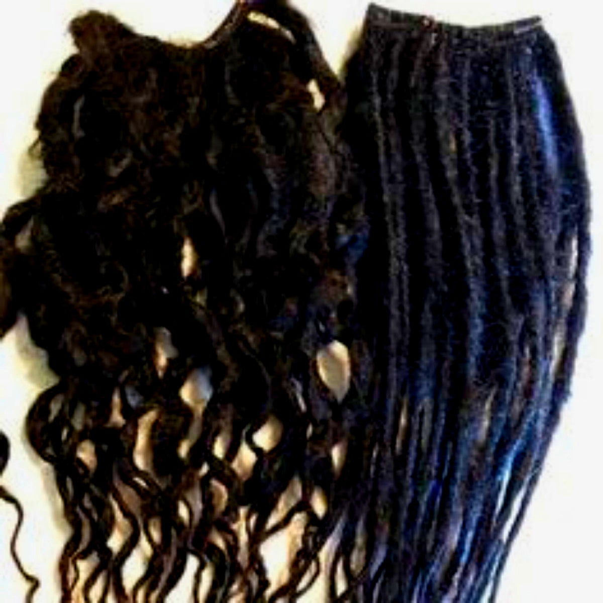 2 Dark Brown Clip in Synthetic Dreads Dreadlocks Sets 18 in