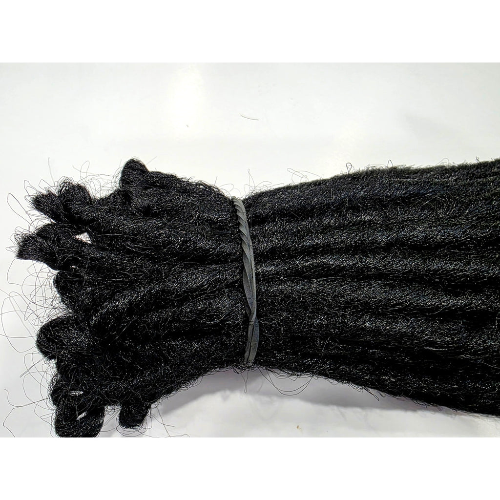 50 SE Single Ended Black #1 Synthetic Dreads Dreadlock Hair Extensions