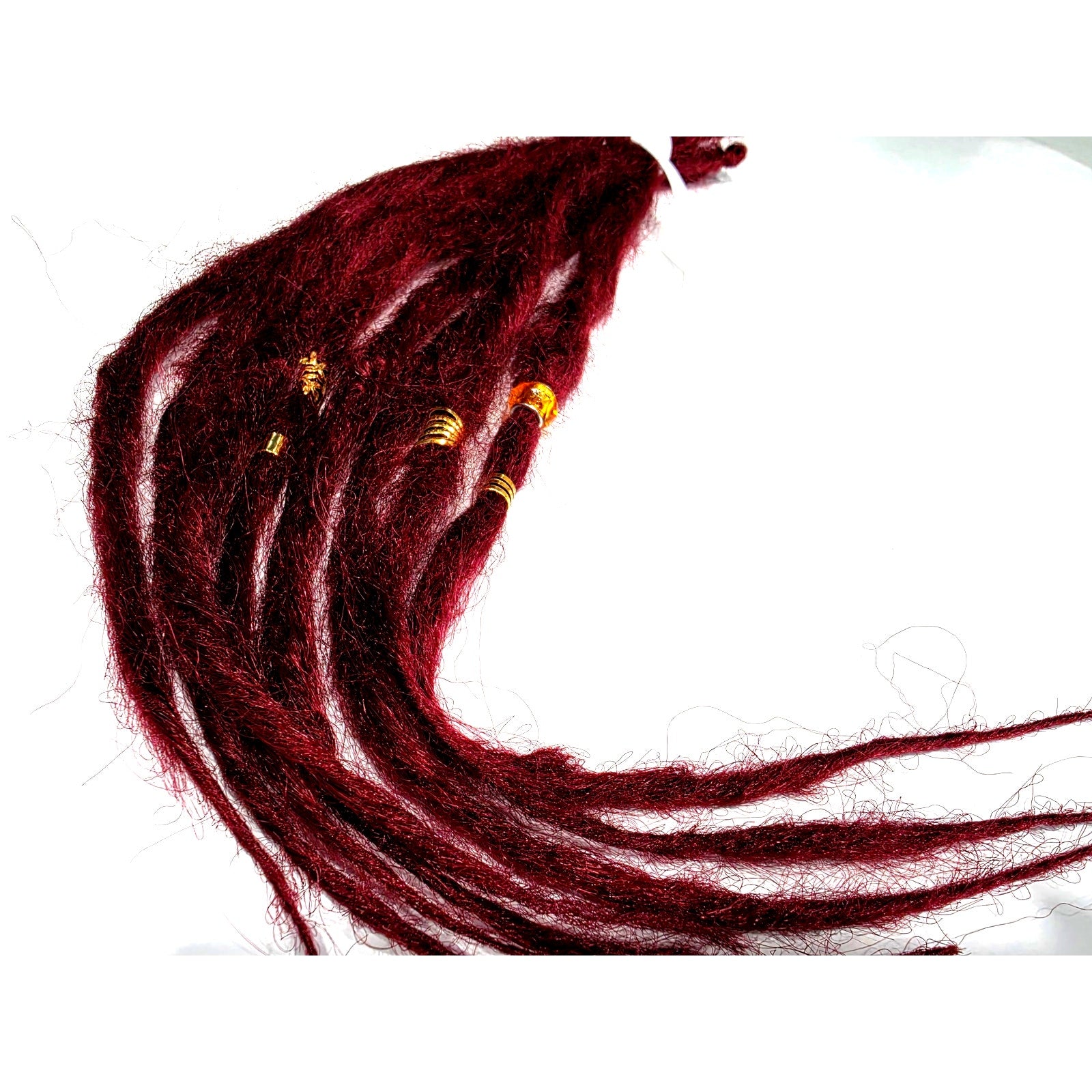 8 SE Single Ended Burgundy Red Dreads Dreadlocks Hair Extensions Handmade