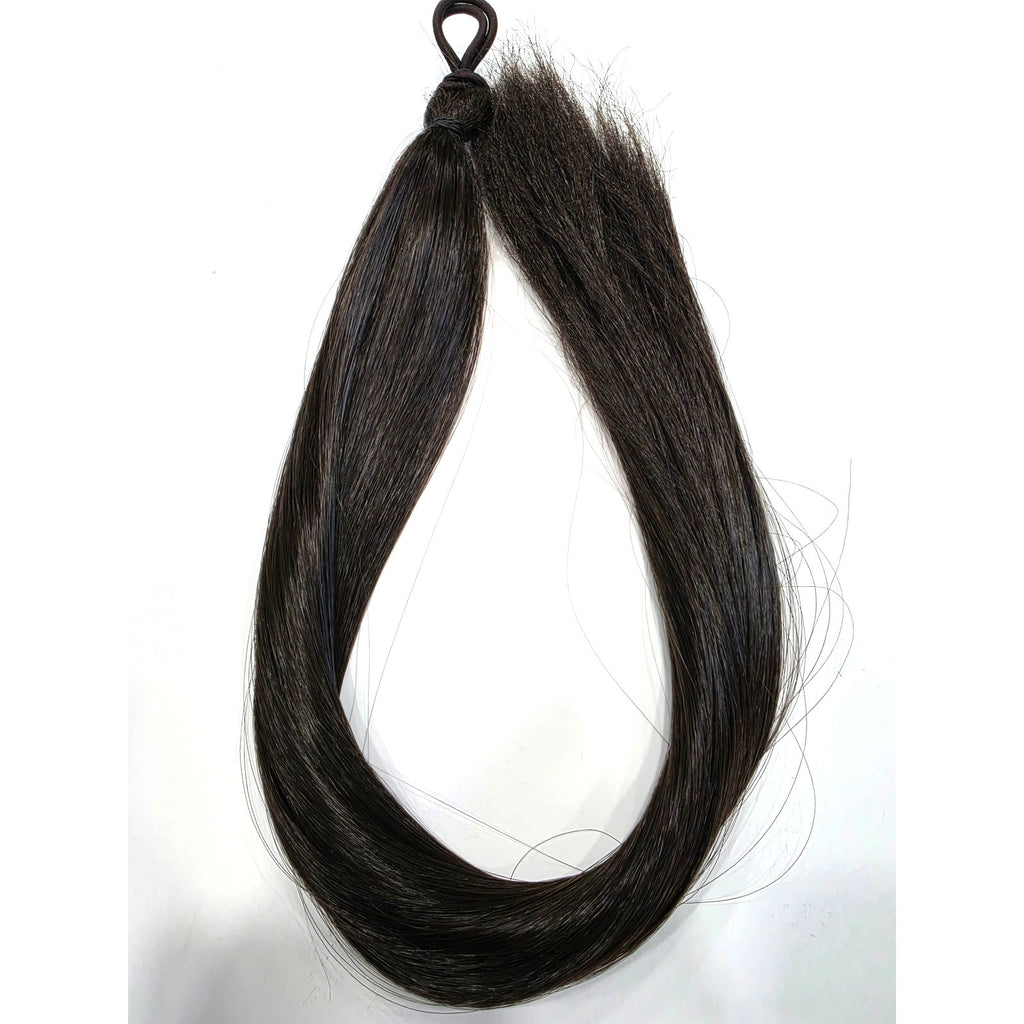 Dark brown ponytail extension 24 inch, color 4 straight synthetic hair pony fall