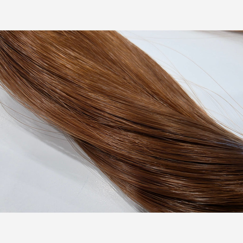 Light auburn ponytail extension 24 inch, color 30 reddish brown straight synthetic hair fall