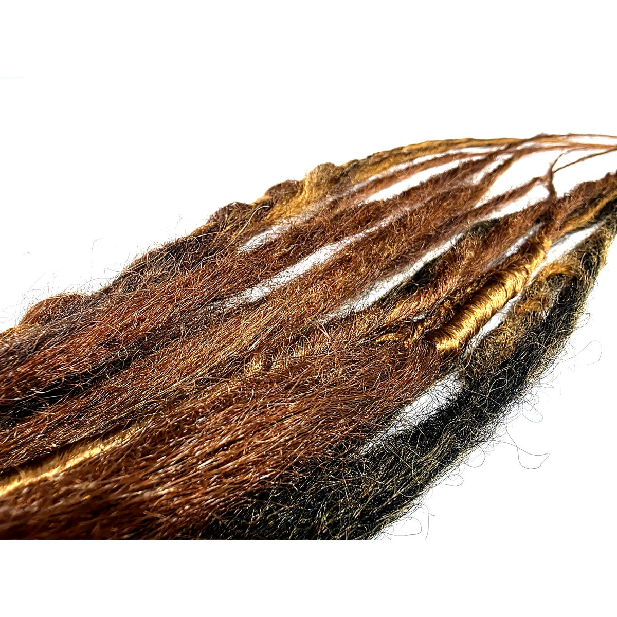 10 SE Single Ended Auburn Brown Mix Dreads Dreadlocks Hair Extensions
