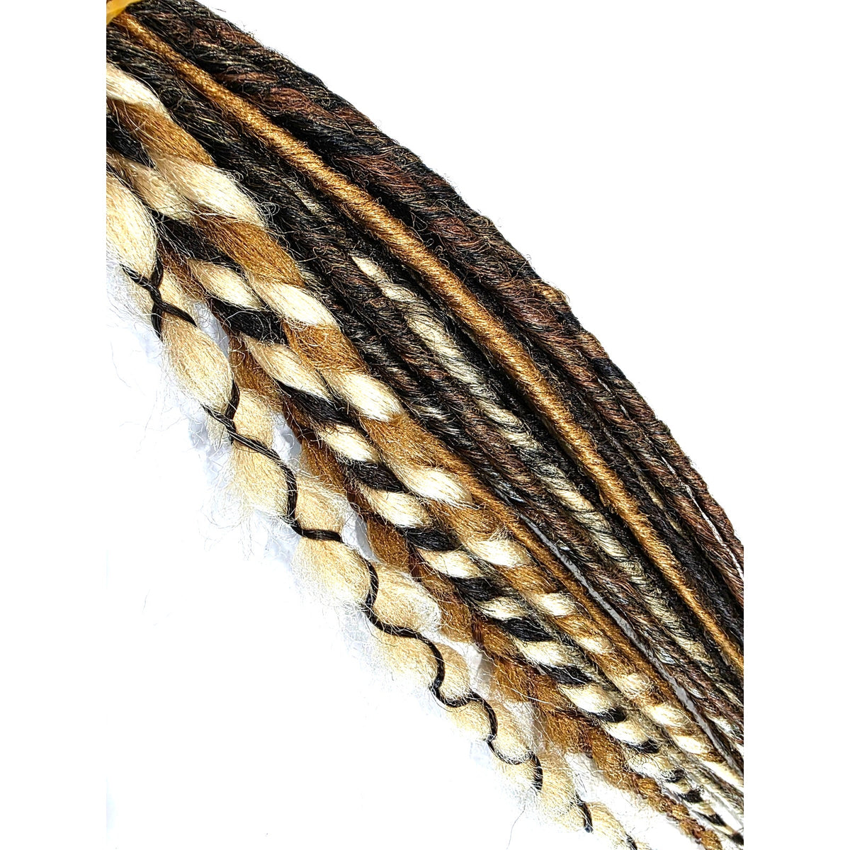 20 SE Single Ended Blonde Brown Gold Synthetic Dreads Dreadlocks Hair Extensions