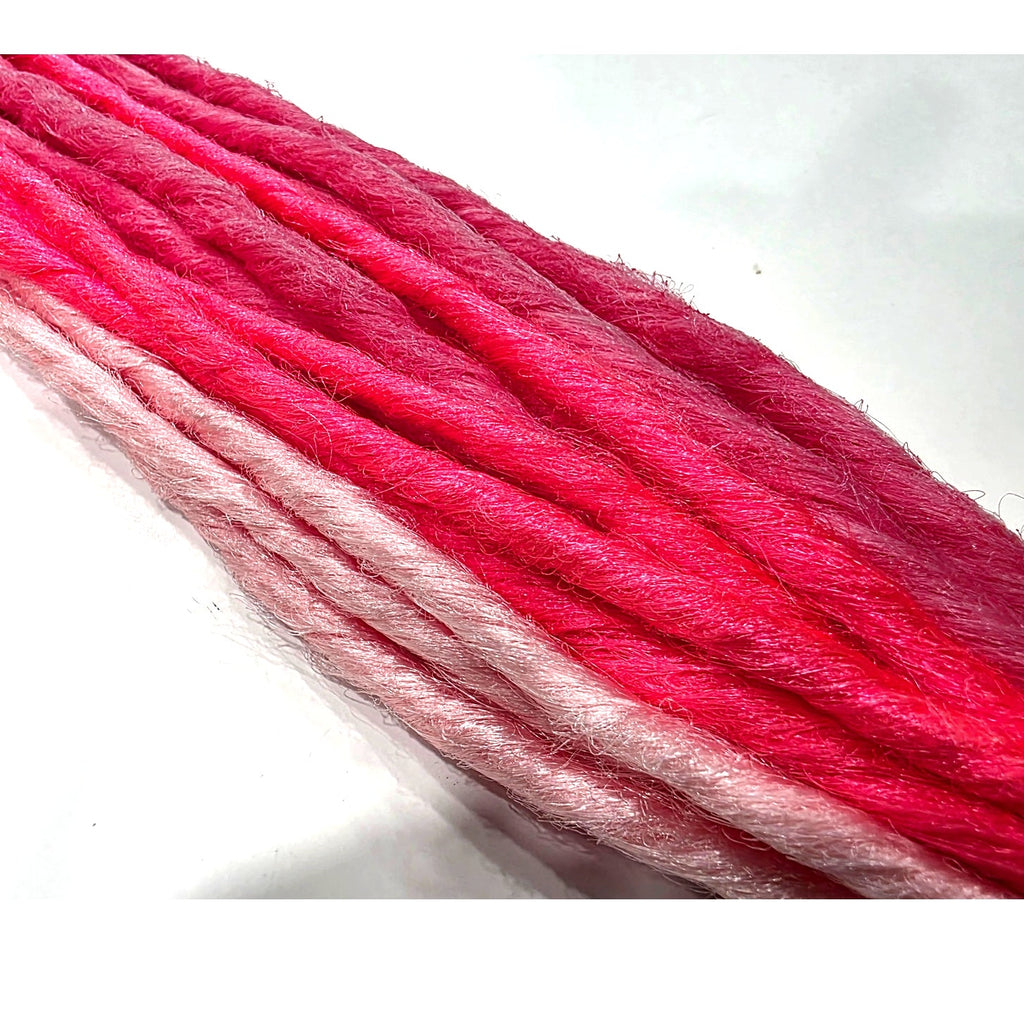 30 SE Single Ended Multi Pink Synthetic Dreads Dreadlock Hair Extensions