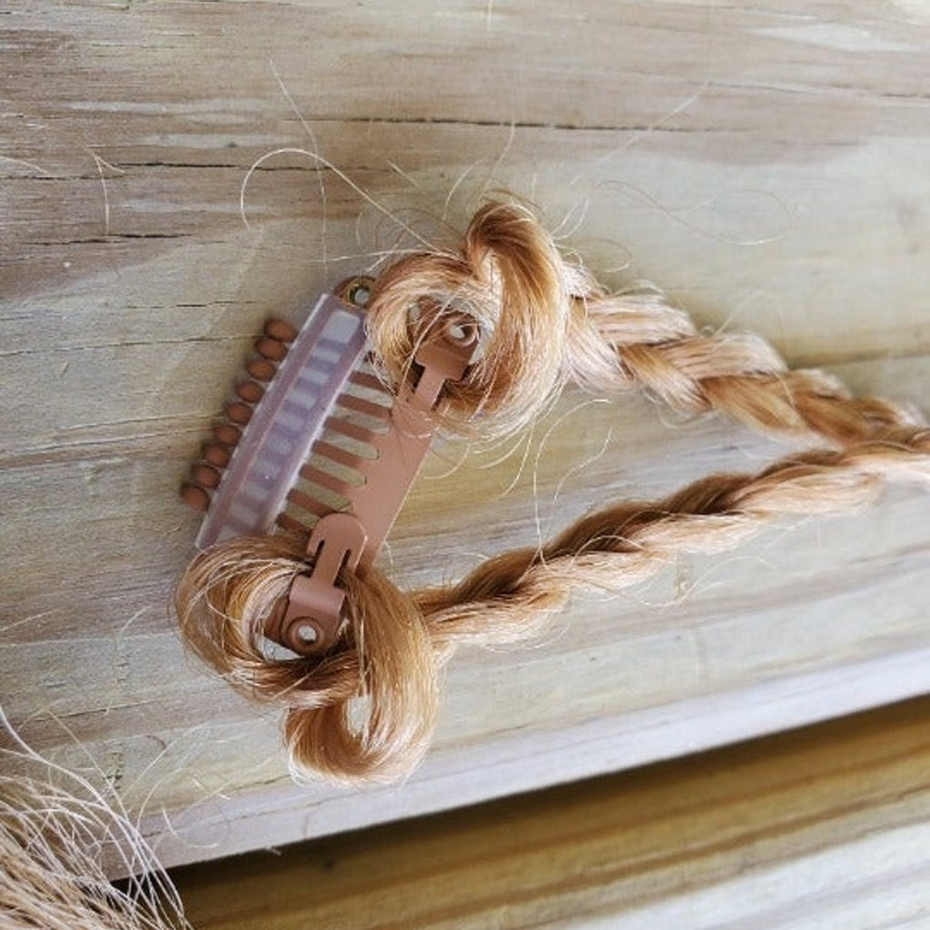 Blonde Clip in Braids Hair Extension NEW