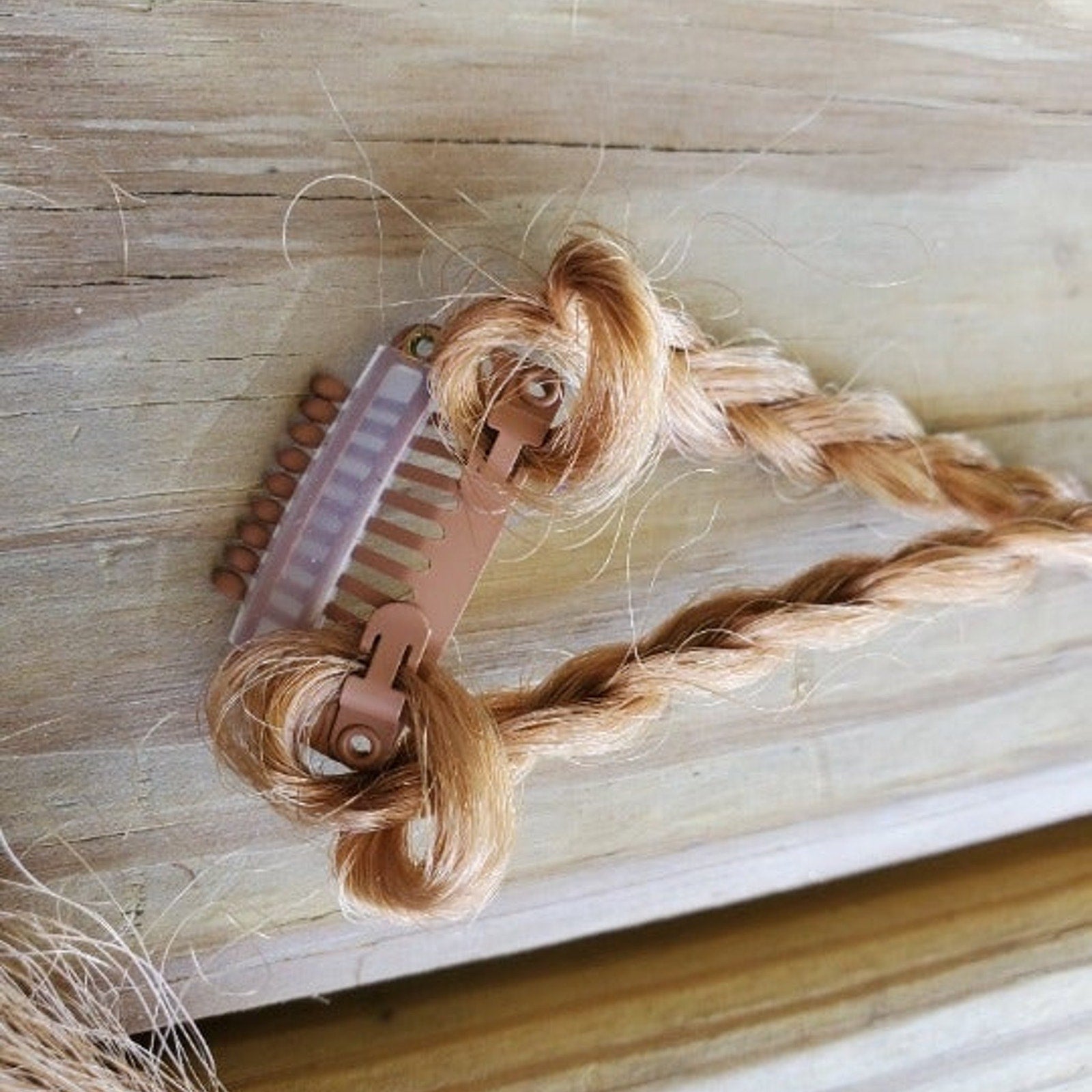 Blonde Clip in Braids Hair Extension NEW