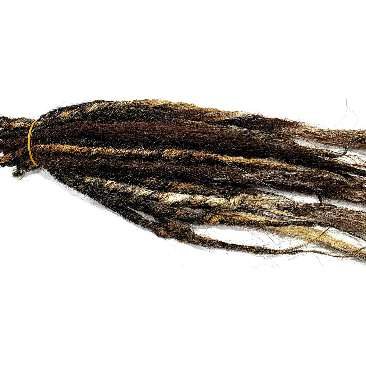 35 SE Single Ended Thick Knotty Brown Blend Dreads Dreadlock Hair Extensions