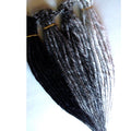 50 SE Single Ended Dreads Dreadlocks Hair Extensions Black Silver Grey White