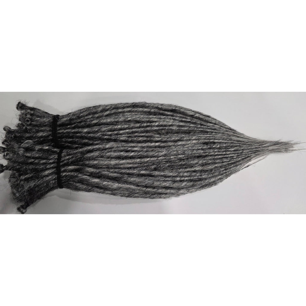 80 SE Single Ended Synthetic Grey Gray Silver Dreads Dreadlocks Hair Extensions