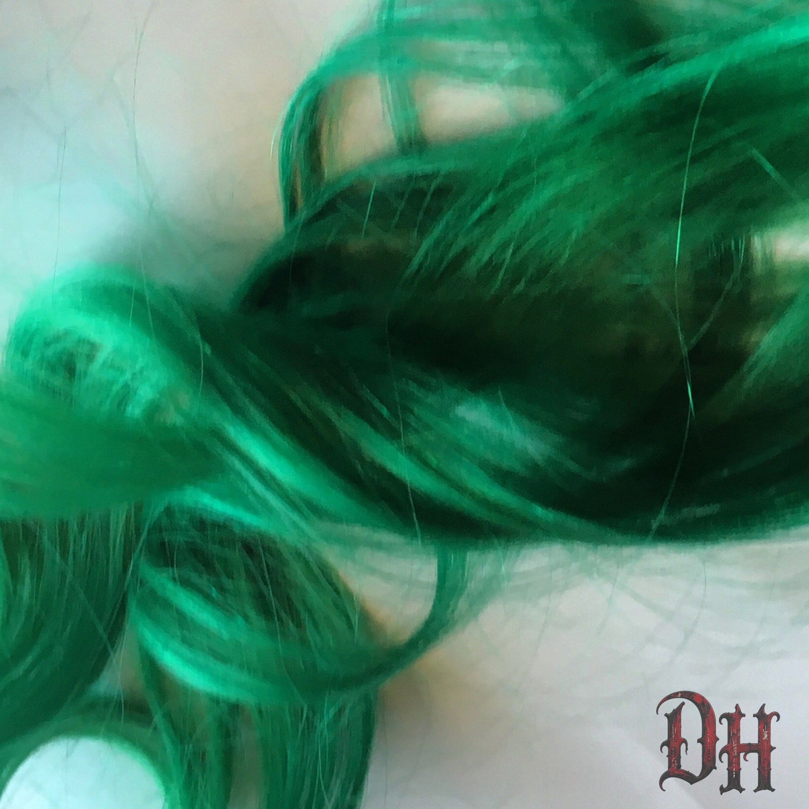Green Clip or Tap in Human Hair Extensions 14-16 in