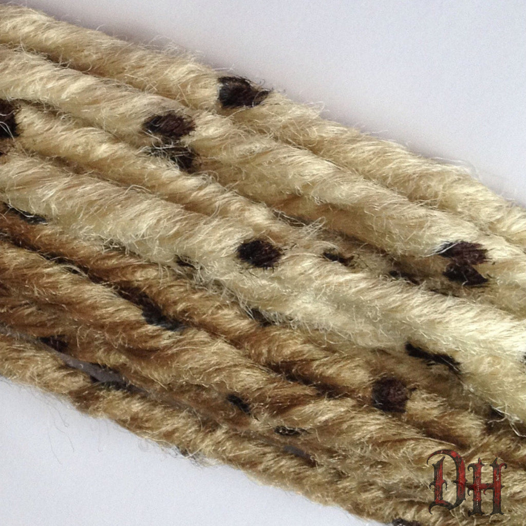 Leopard Print Spotted Hair Extension Dreads Dreadlocks Blonde