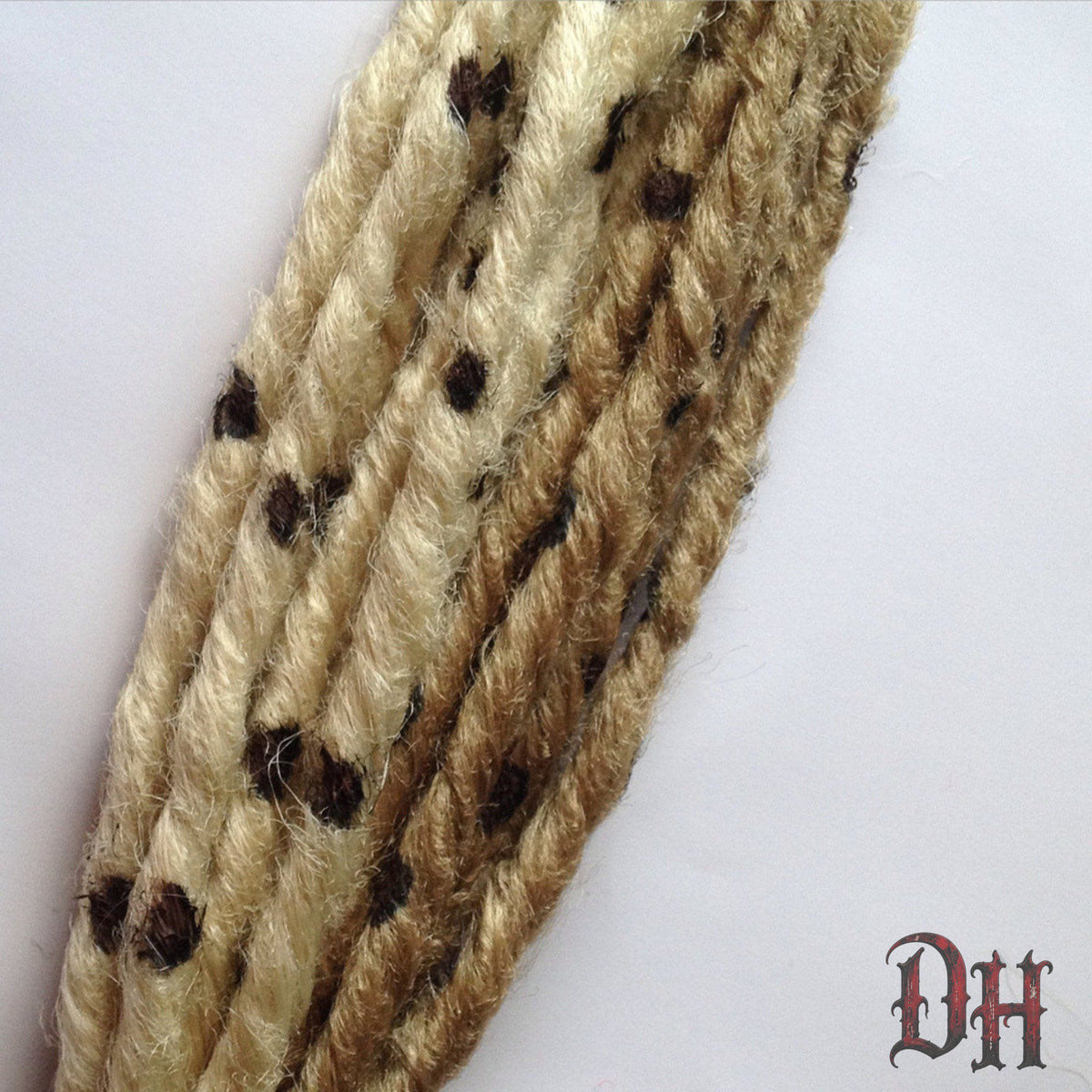 Leopard Print Spotted Hair Extension Dreads Dreadlocks Blonde
