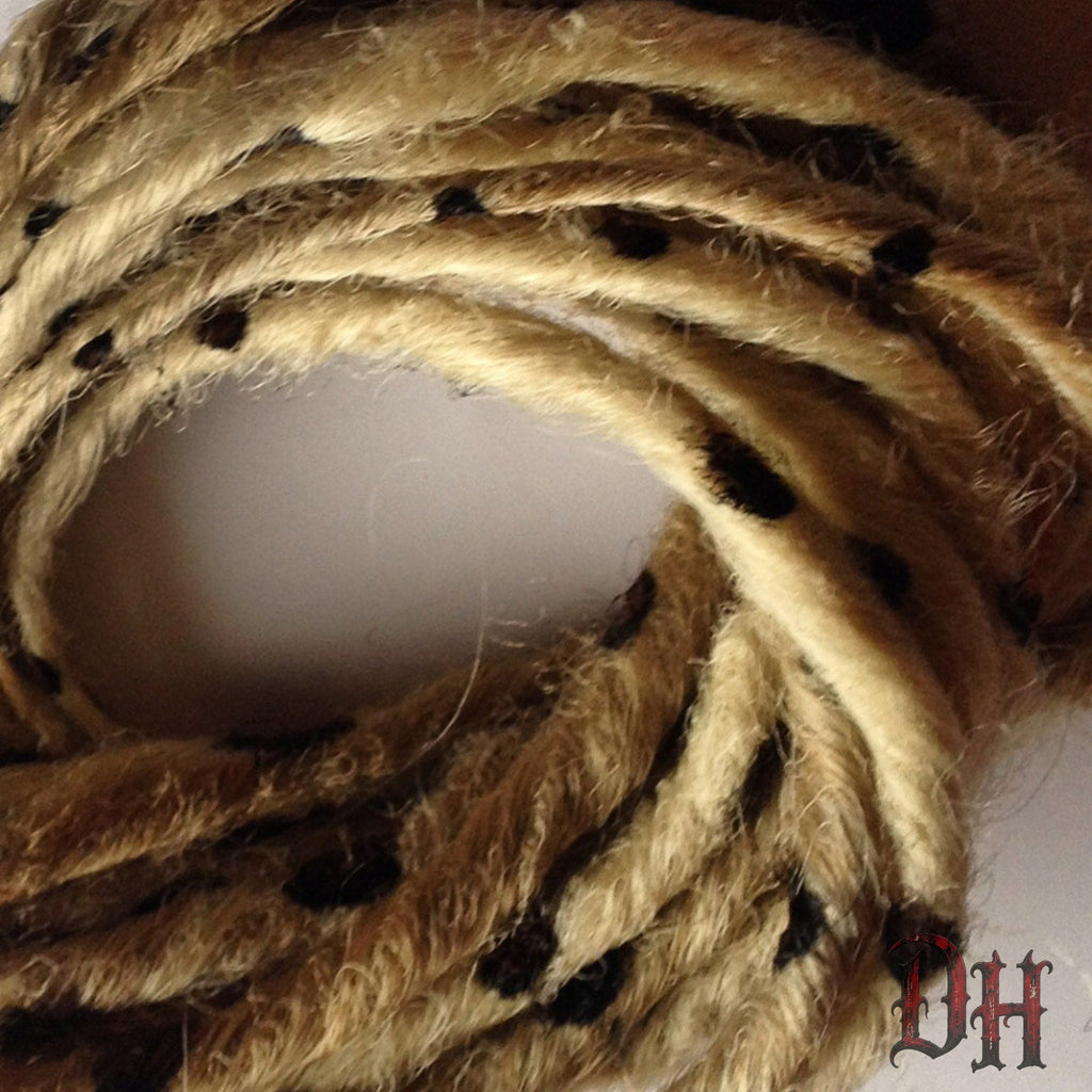 Leopard Print Spotted Hair Extension Dreads Dreadlocks Blonde