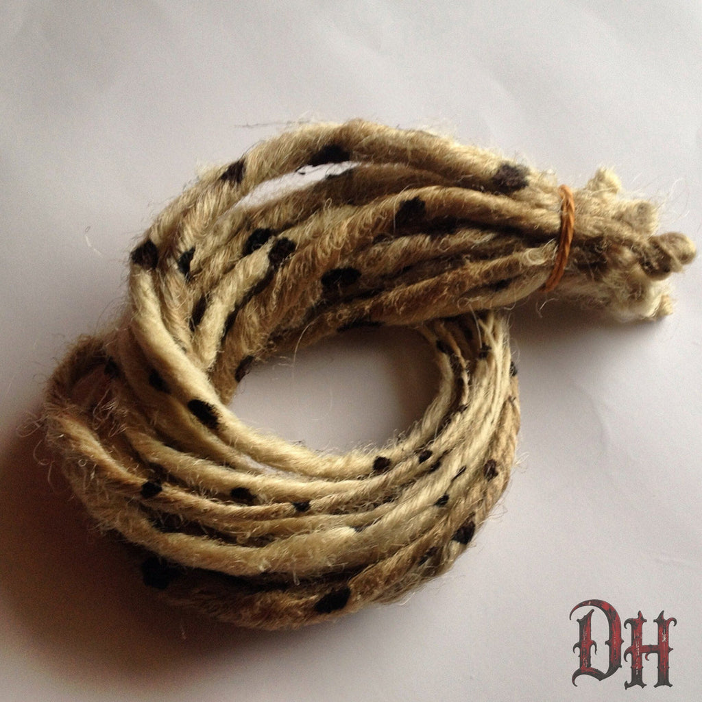 Leopard Print Spotted Hair Extension Dreads Dreadlocks Blonde