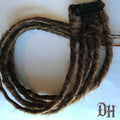 Light Medium Brown Clip in Dreads Dreadlocks Hair Extension