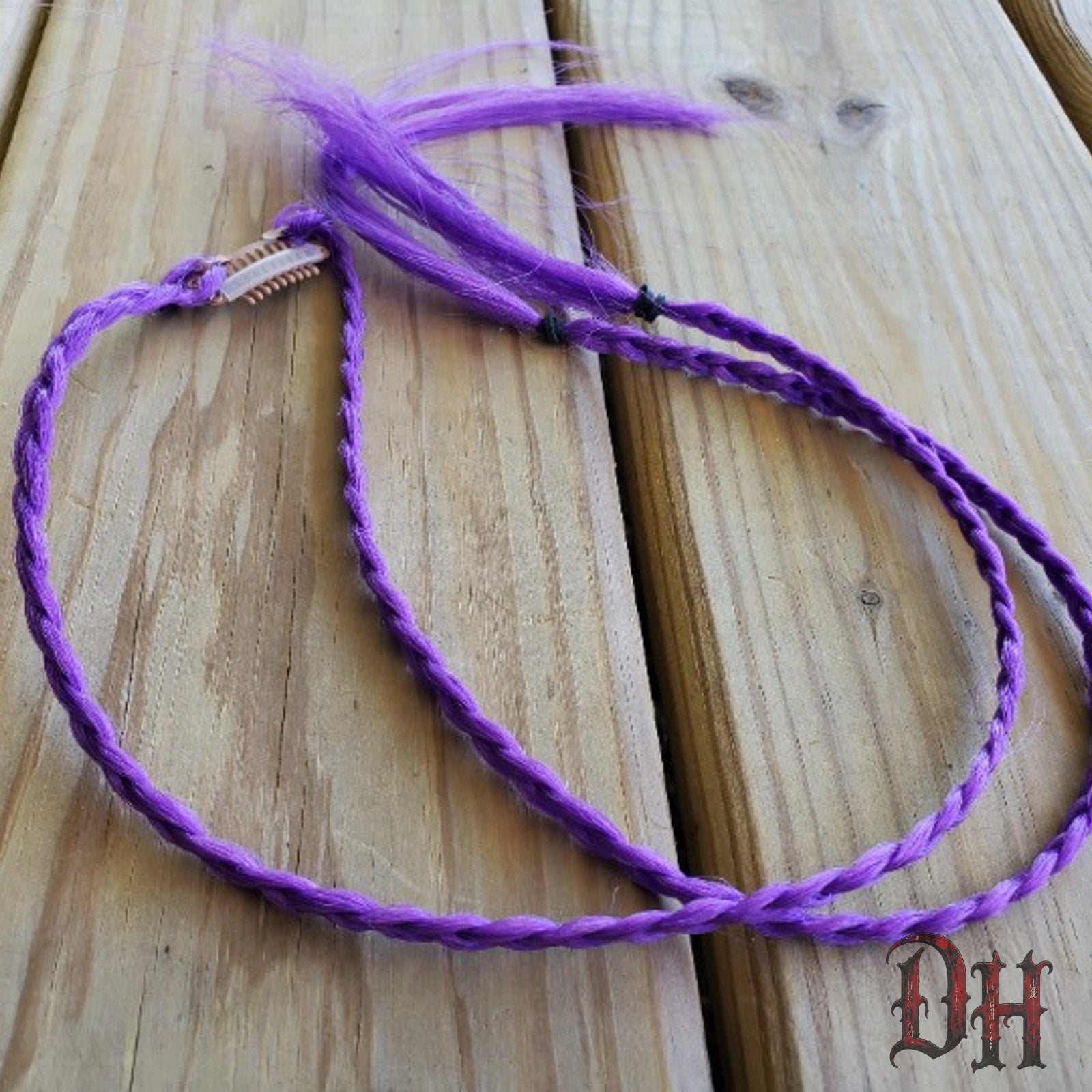 Purple Clip in Braids Hair Extensions